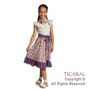 DISFRAZ PAISANA CON ESCARAPELA TALLE 2 x 1